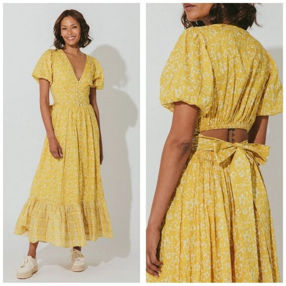 CLEOBELLA Alora Ankle Dress in Cassia Floral Midi Cottage size medium - Picture 1 of 9